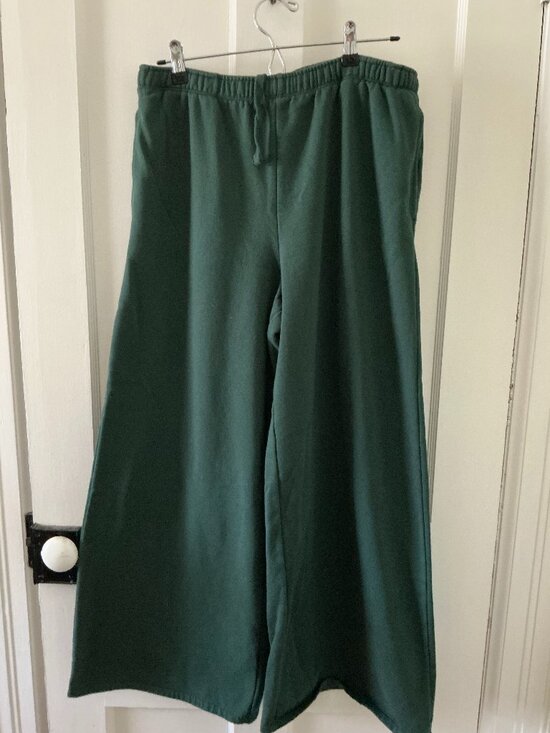 GAP Pants - GAP VintageSoft Baggy Wide-Leg Sweatpants, green (M)